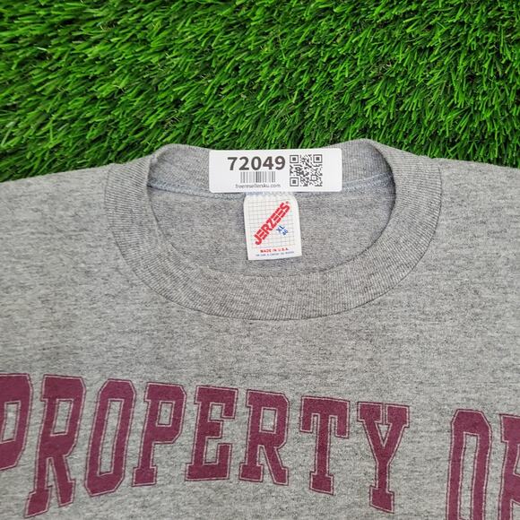 Vintage 80s Jerzees Shirt Large 22x26 Gray USA - Picture 10 of 12